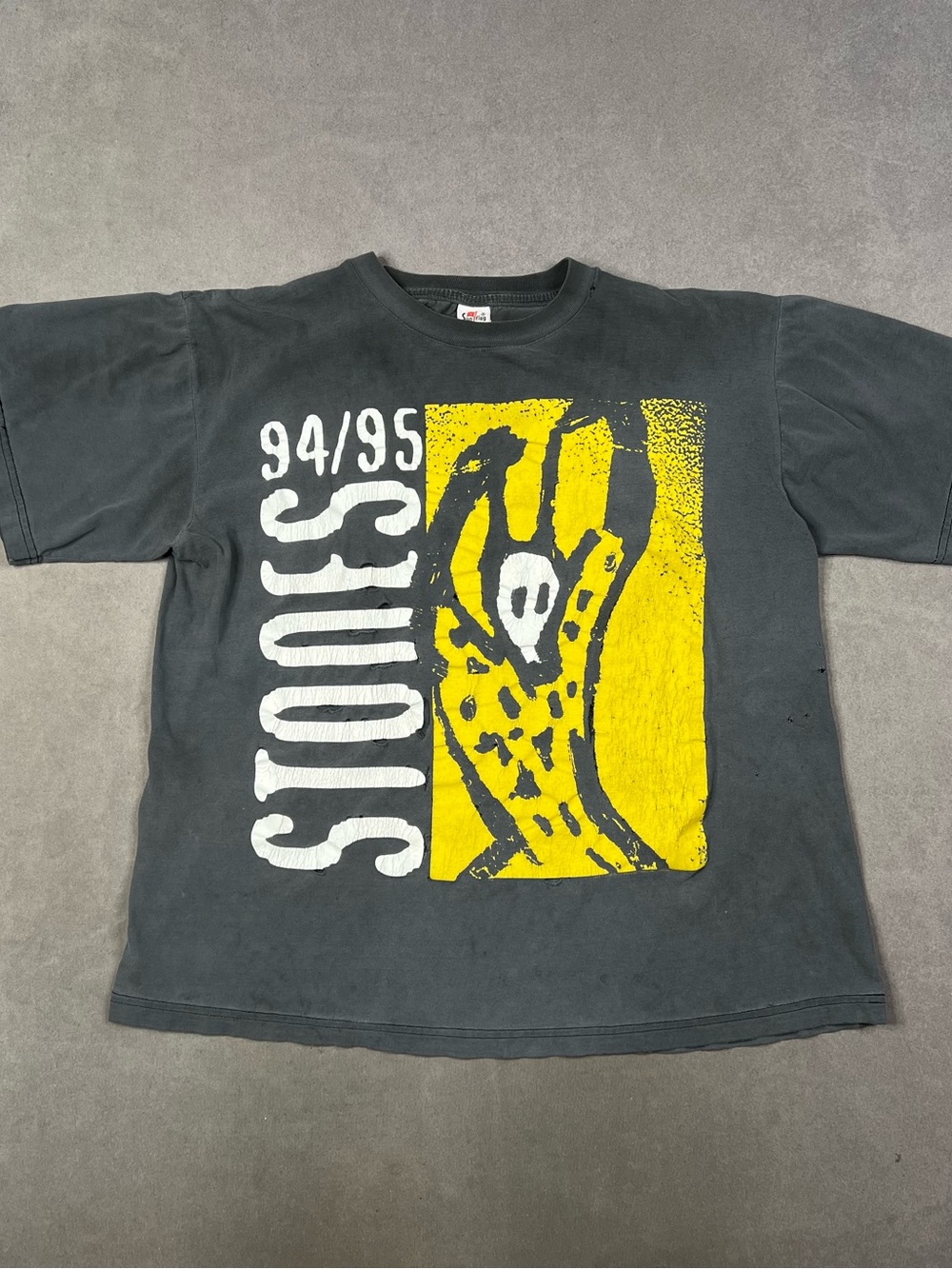 the Rolling Stones Black Tee with Yellow Graphic Voodoo Lounge Vintage 94/95